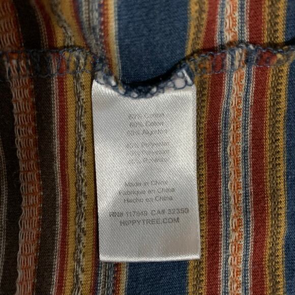 Hippy Tree Vintage Blend T-shirt Short Sleeve Shirt Blue Stripe Pocket Men's S - Picture 7 of 7